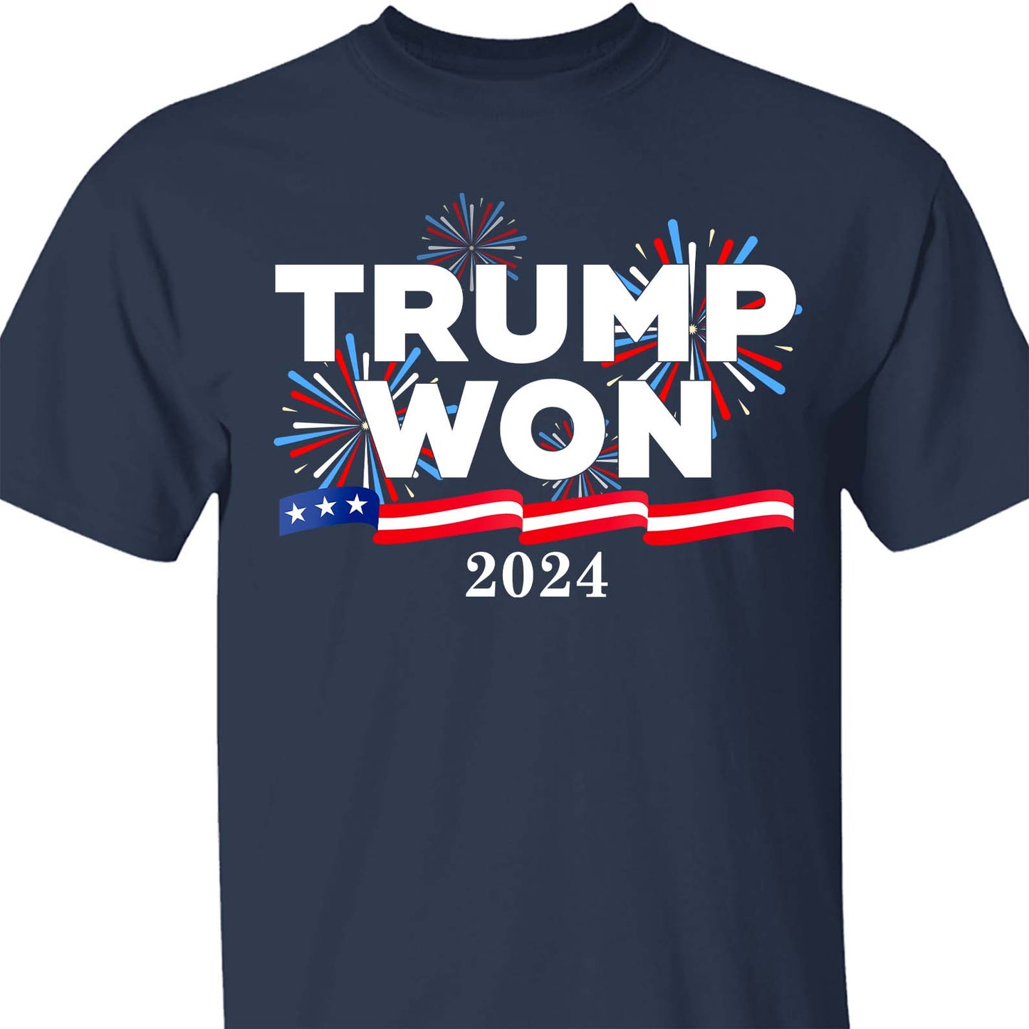 Trump Won Again Shirt, Trump 2024 Shirt, Republican Trump 47th President Shirt Dark T1720 - GOP