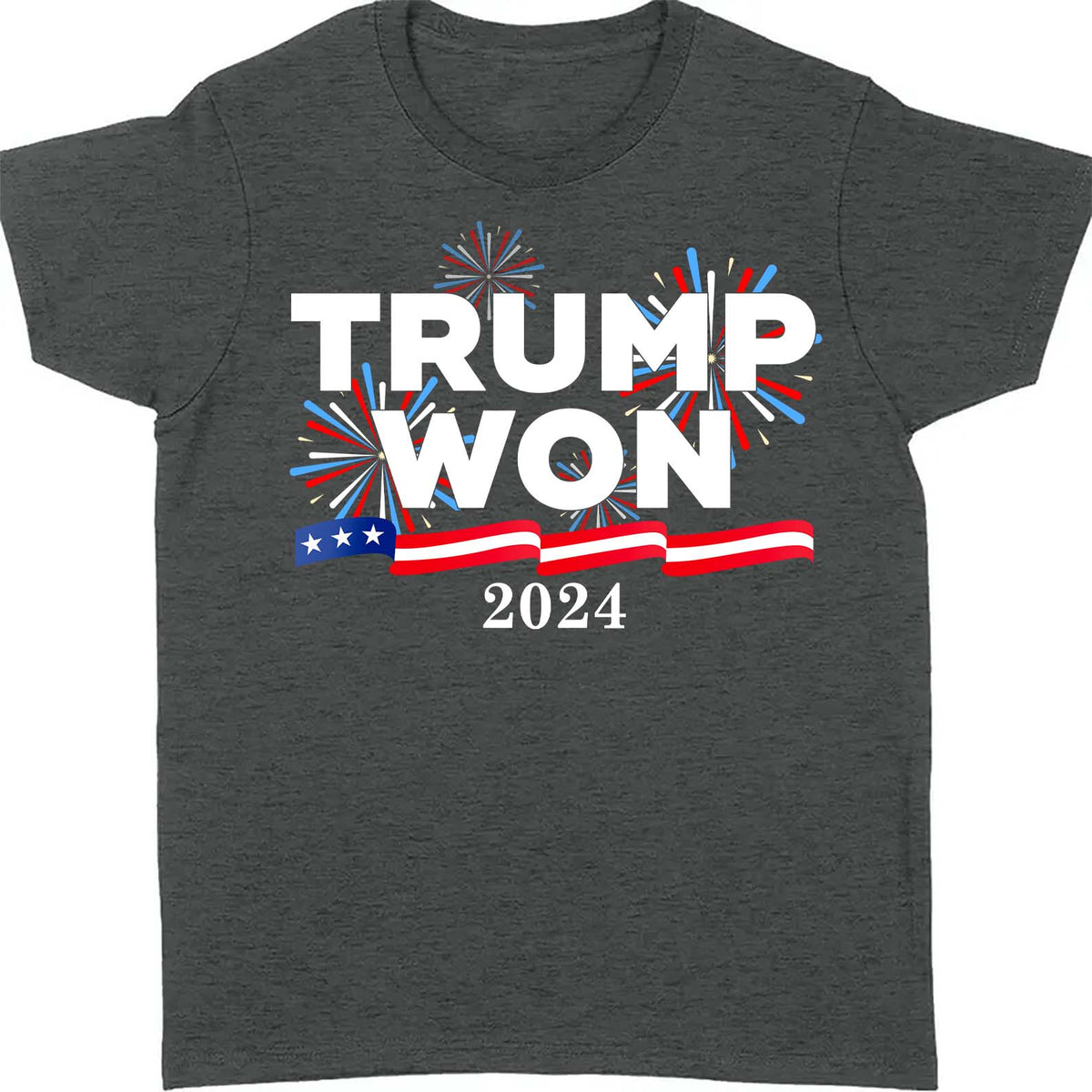 Trump Won Again Shirt, Trump 2024 Shirt, Republican Trump 47th President Shirt Dark T1720 - GOP