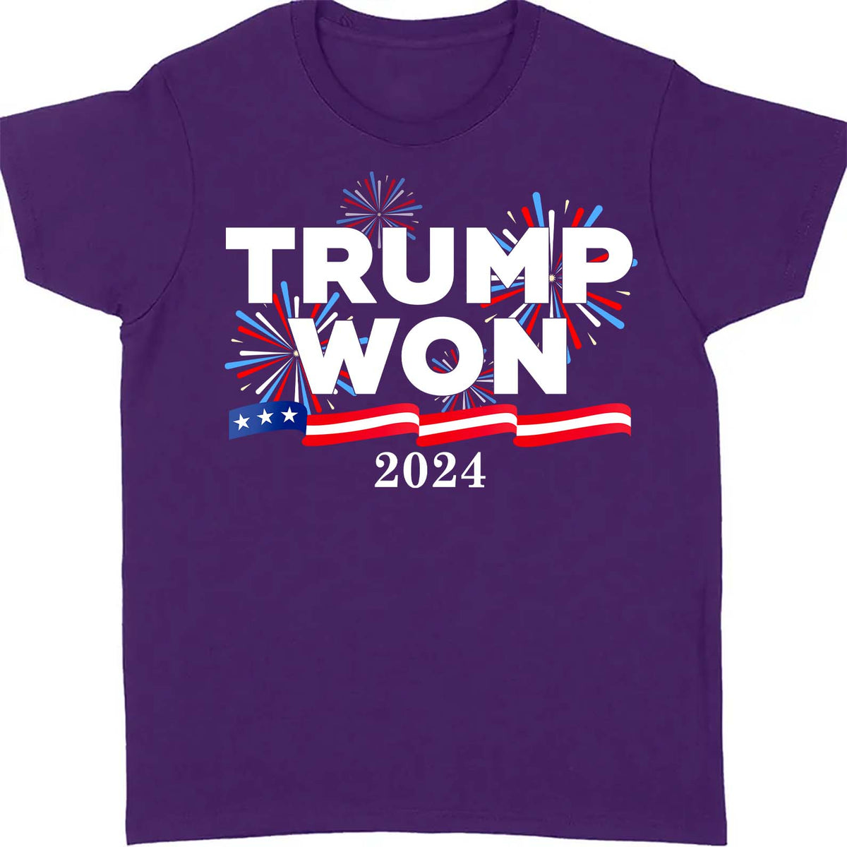 Trump Won Again Shirt, Trump 2024 Shirt, Republican Trump 47th President Shirt Dark T1720 - GOP