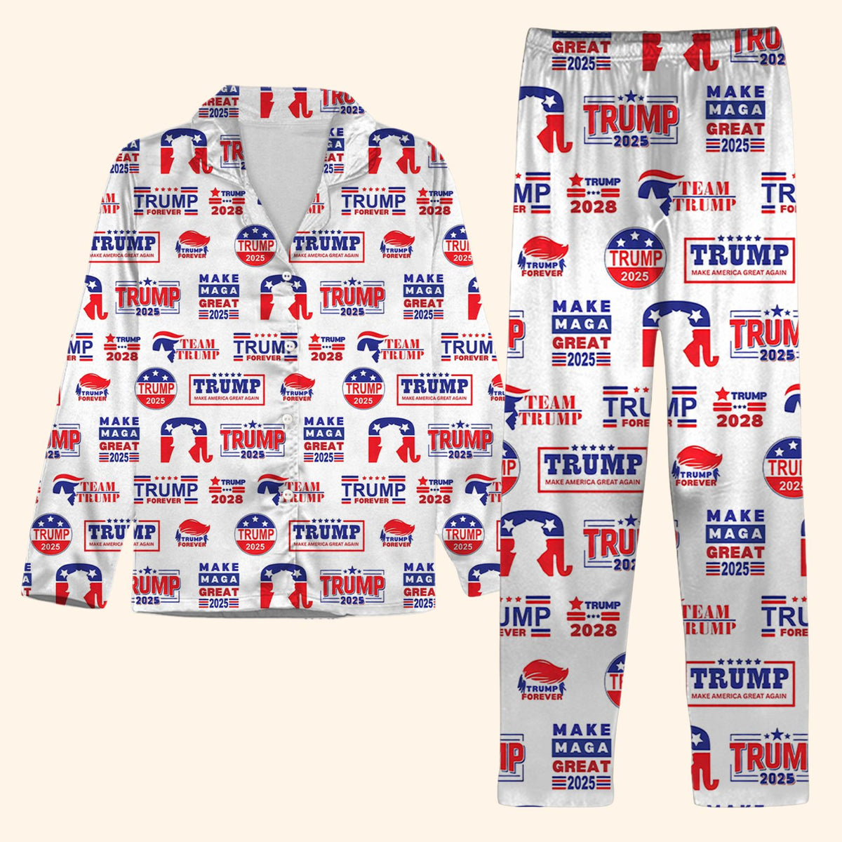 Trump Republican Pajamas, President Donald Trump Christmas Pajamas, Pajamas For Christmas 683412 - GOP