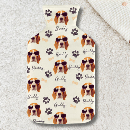 Custom Photo Plush Hot Water Bottle Cover, Personalized Plush Hot Water Bottle Cover, Gift For Dog Lovers, Cat Lovers 683824