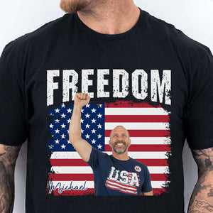 Upload Photo Freedom Shirt | Charlie Kirk Shirt | Gifts For Patriots - 683195