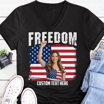 Upload Photo Freedom Shirt | Charlie Kirk Shirt | Gifts For Patriots - 683195
