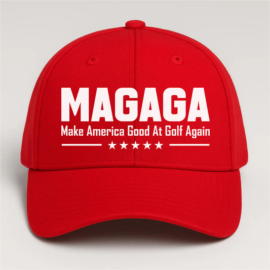 MAGAGA Printed 2D Baseball Cap | Make America Good At Golf Again Hat | Gift For Golfer - 683184