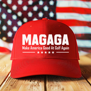 MAGAGA Printed 2D Baseball Cap | Make America Good At Golf Again Hat | Gift For Golfer - 683184