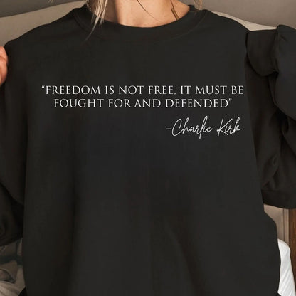 Freedom Is Not Free Shirt | Charlie Kirk Red Shirt | We Wear Red Charlie Kirk Birthday October 14 Shirt 683201