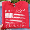 Freedom God Family Country Charlie Kirk Red Shirt | Red Freedom Shirt | We Wear Red Charlie Kirk Birthday October 14 Shirt 683231