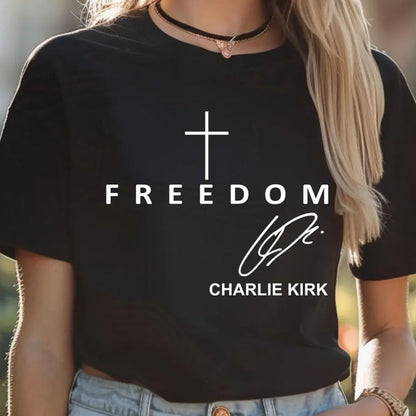 Freedom Charlie Kirk Red Shirt | Red Freedom Shirt | We Wear Red Charlie Kirk Birthday October 14 Shirt 683204