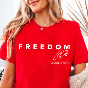 Red Freedom Shirt | Charlie Kirk Red Shirt | We Wear Red Charlie Kirk Birthday October 14 Women Shirt 683063