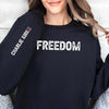Charlie Kirk Patriot Freedom Sweatshirt | Charlie Kirk Sleeve Right Print Sweater 682958