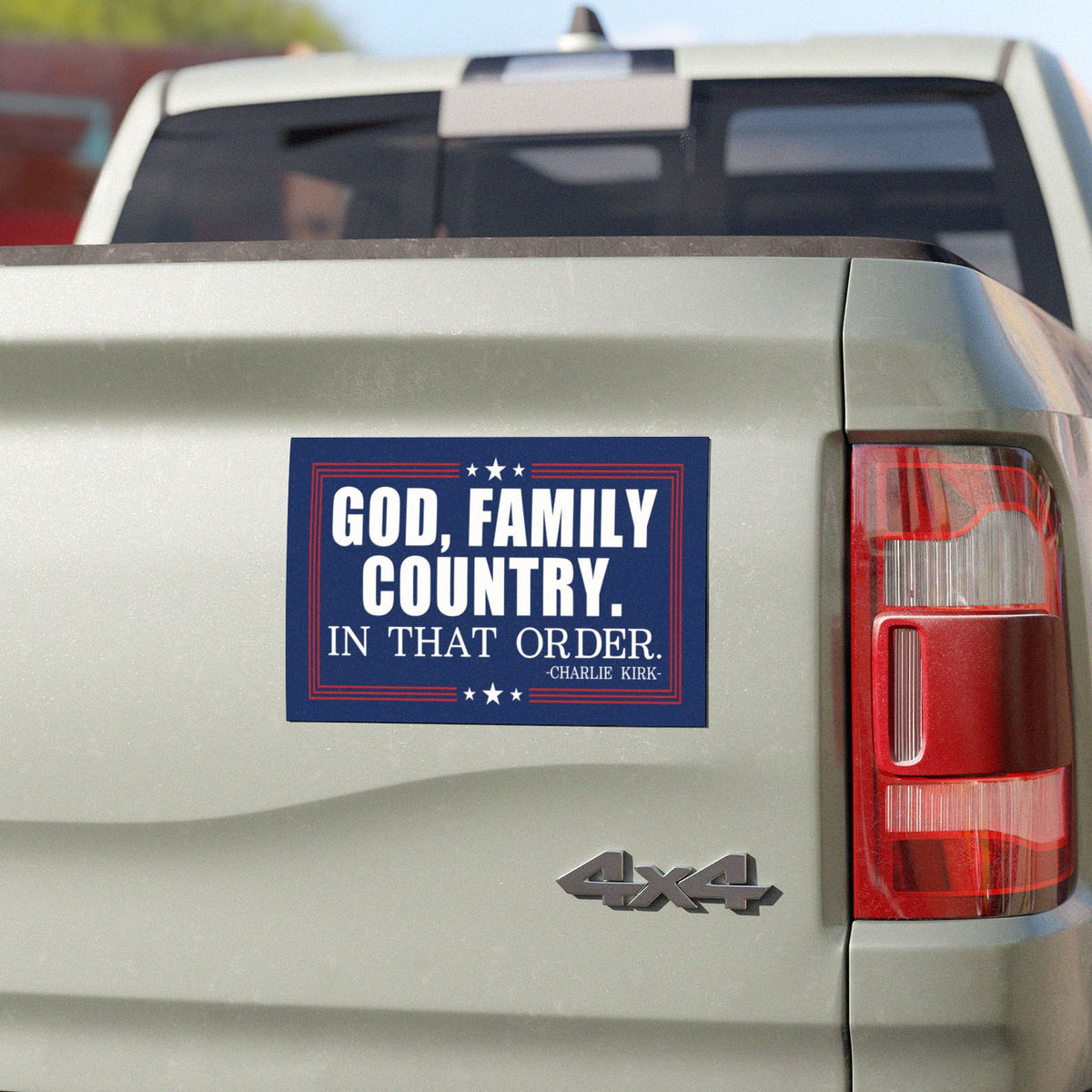 God Family Country Charlie Kirk Car Magnet | Stand With Charlie Kirk | Justice For Charlie Kirk 683152