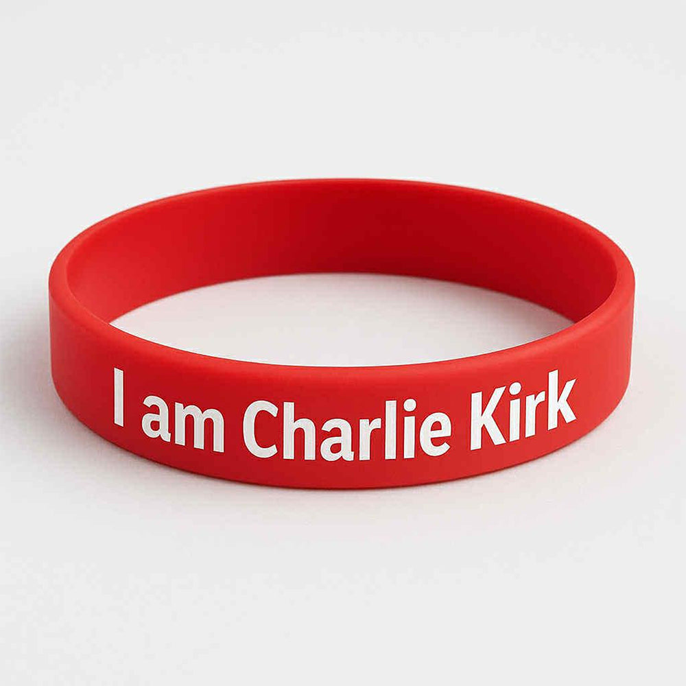I Am Charlie Kirk Printed Silicone Bracelet | Justice Charlie Kirk Memorial Silicone Wristbands 683132