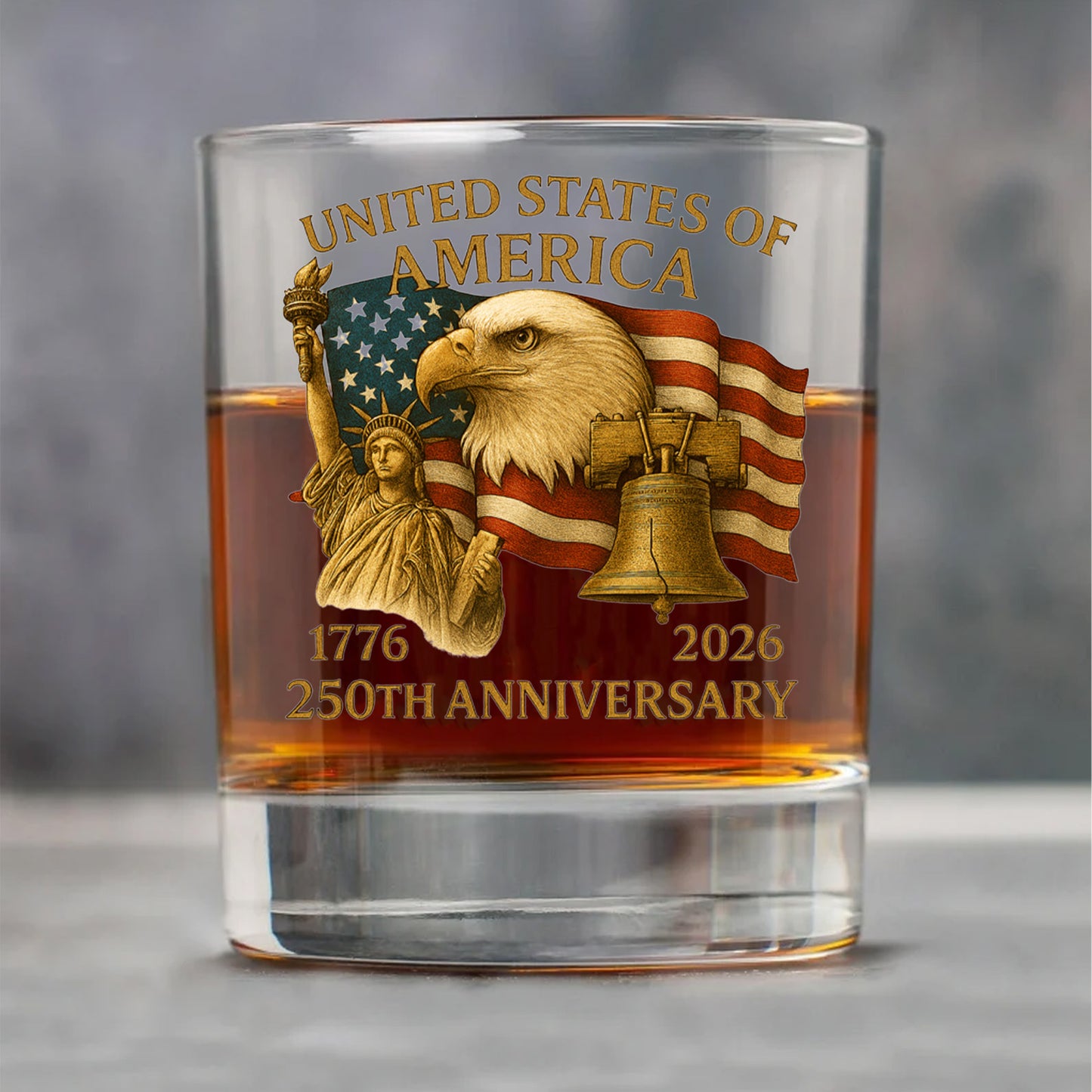 250 Years Of Freedom Whiskey Glass | Happy 250th Birthday USA Whiskey Glass Beer Glass 683729