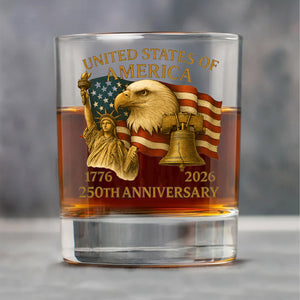 250 Years Of Freedom Whiskey Glass | Happy 250th Birthday USA Whiskey Glass Beer Glass 683729