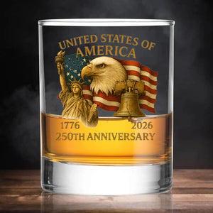 250 Years Of Freedom Whiskey Glass | Happy 250th Birthday USA Whiskey Glass Beer Glass 683729