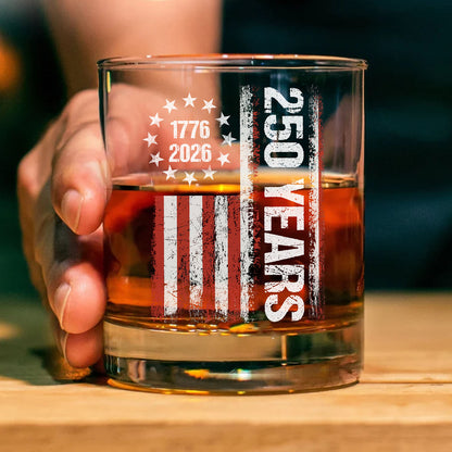 250 Years USA Anniversary Whiskey Bottle Whiskey Glass | Patriotic 1776–2026 4th of July Whiskey Decanter Set 684091