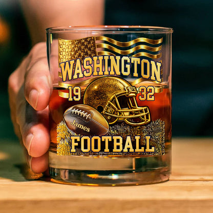 Personalized Washington Football 1932 Whiskey Decanter Set | Custom Name Football Whiskey Bottle & Glass 684115