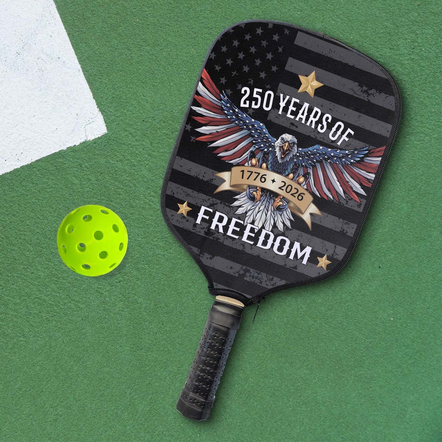 250 Years of Freedom Pickleball Cover | Patriotic Eagle 4th of July 1776–2026 Pickleball Cover 684128