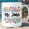 Personalized Cute Teacher Pencil Mug | Back to School White Mug Accent Mug | Custom Mug for Teachers 682577