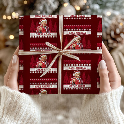 Make America Great Again Wrapping Paper, Funny Trump Wrapping Paper, Trump 2024, Republican Gift 681741 - GOP