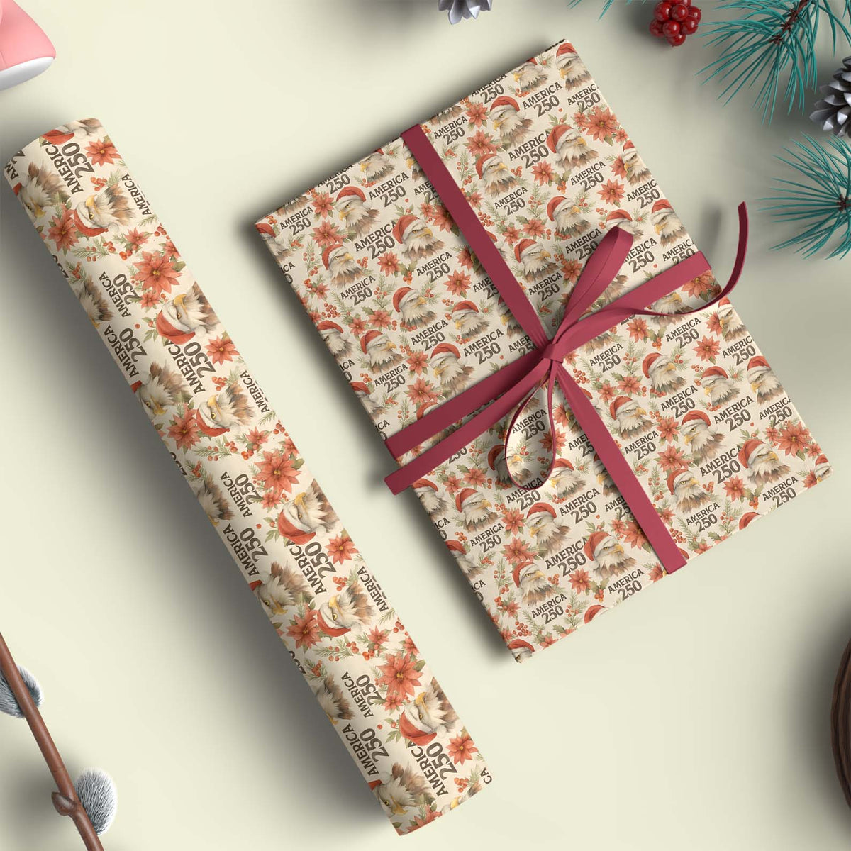 250 Year America Gift Wrap | Patriotic Wrapping Paper | USA 250th Anniversary Independence Day Packaging 683538