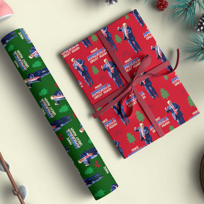 Make America Great Again Wrapping Paper, Funny Trump Dancing Wrapping Paper, Republican Gift 681742 - GOP - WFD