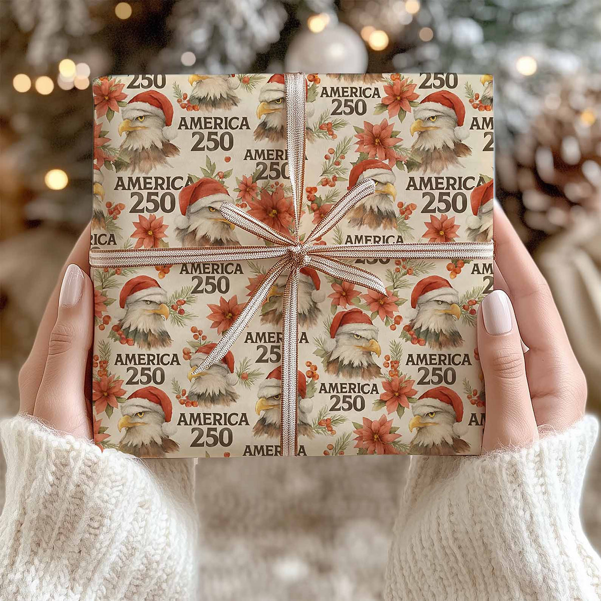 250 Year America Gift Wrap | Patriotic Wrapping Paper | USA 250th Anniversary Independence Day Packaging 683538