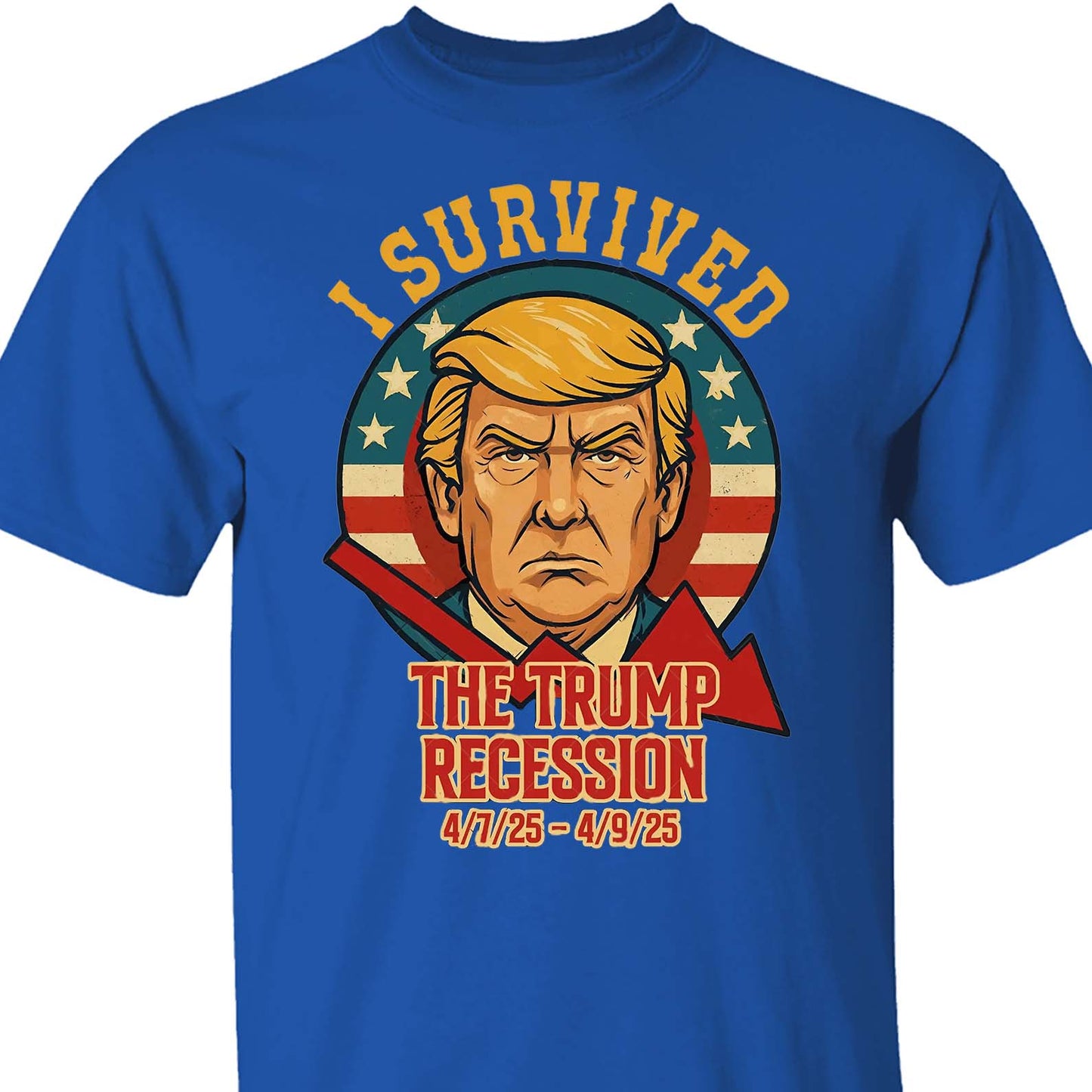 I Survived The Trump Recession Shirt – Funny 8647 Anti Trump Political Protest Tee, Anti MAGA Satire Dark Shirt For Democrat Supporters 682212