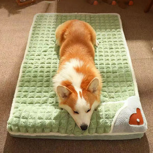 Winter Warm Dog Mat Luxury Sofa for Small Medium Dogs Plaid Bed for Cats Dogs Fluff Sleeping Removable Washable Pet Beds