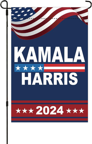 Kamala Harris 2024 Garden Flags Kamala Harris 2024 President Garden Flags 12 X 18 Inch Double-Sided Funny Garden Flag Harris for President Flags Camping Garden Flag Yard Decor (Harris-02)