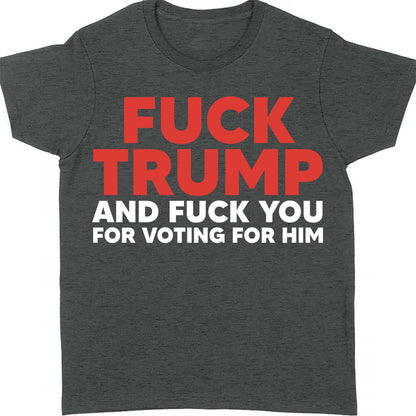 Funny Fuck Trump T-Shirt - 8647 Anti Trump Political Shirt, Anti-Republican Tee for Kamala Supporters Dark Shirt 682213