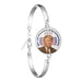 He Will Be Back Bracelet 2024 USA Trump Collection Glass Cabochon Silver Plated Bangle Jewelry for Women Men Support Trump