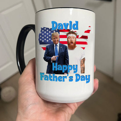My Dad With Donald Trump Custom Photo Mug | Father's Day Mug | Father's Day Gift Ideas 682023 - GOP