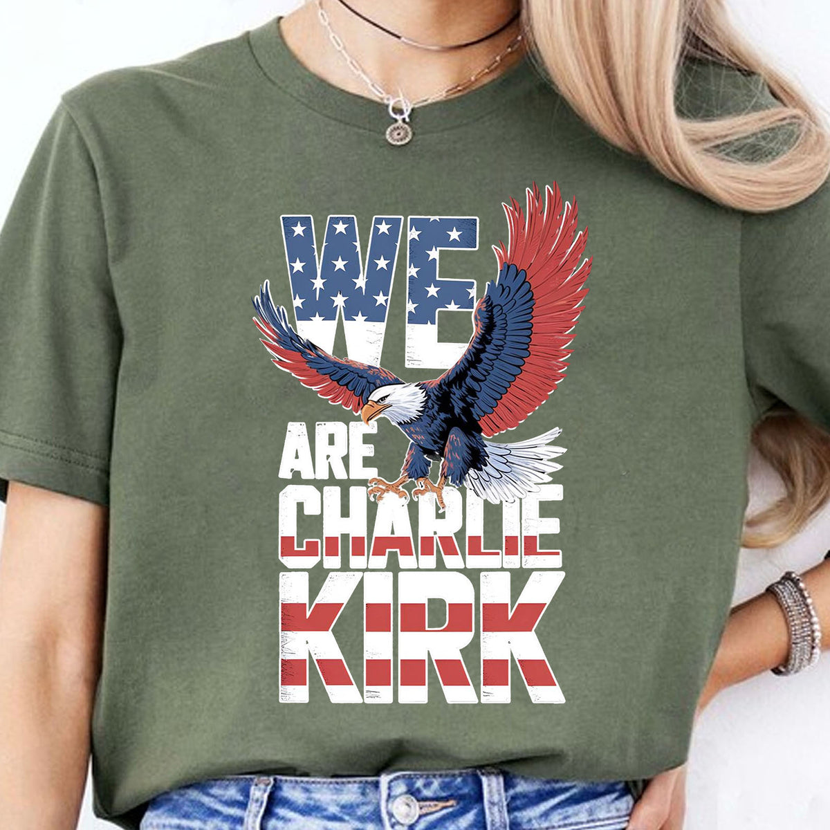 We are Charlie Kirk Shirt | Patriotic Dark T-Shirt | Pray for Charlie Kirk | Political Shirt 683027