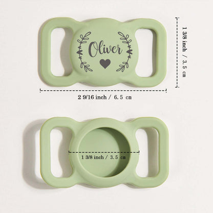 Personalized Dog AirTag Collar Holder, Custom Name AirTag Collar Holder, Pet Airtag Case Silicone BX25