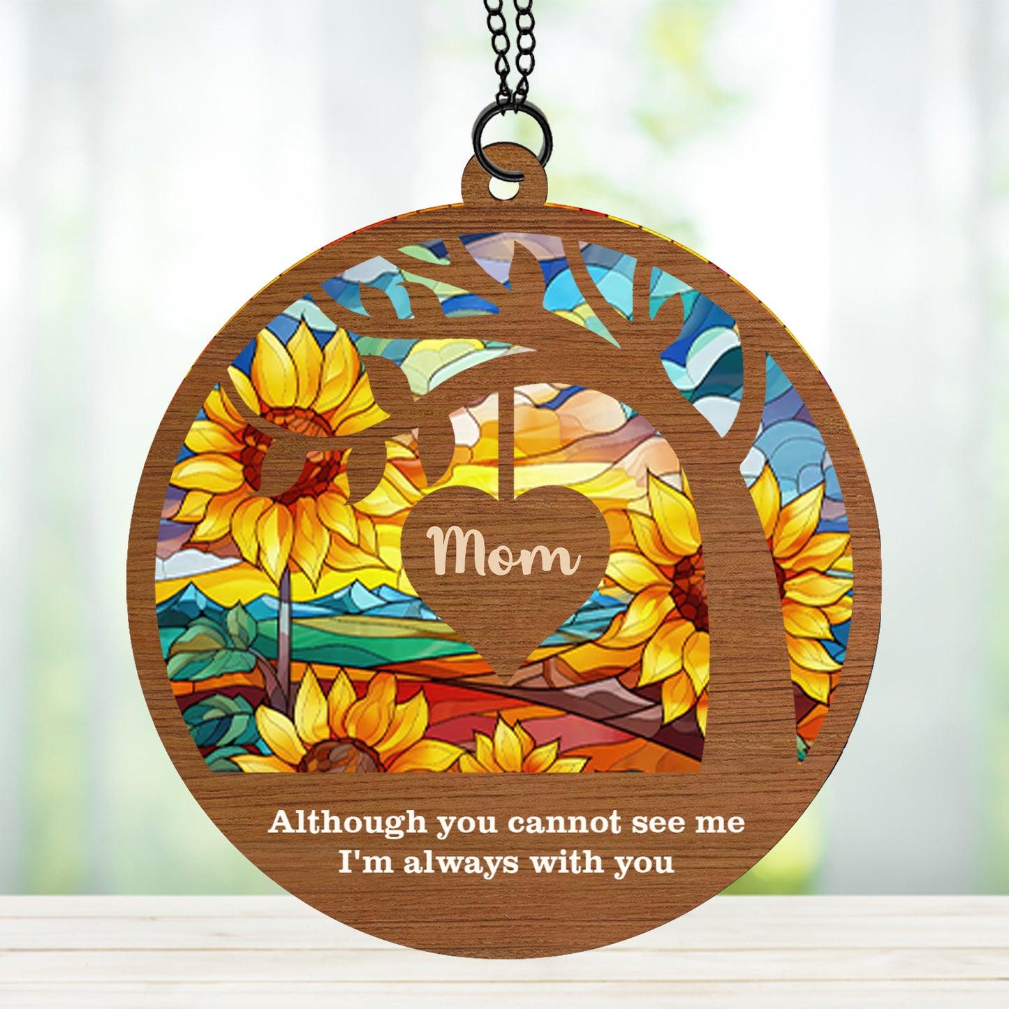 I Am Always With You Suncatcher Ornament, Custom Name Suncatchers, Gift For Family, Memorial Gift Ornament 682003