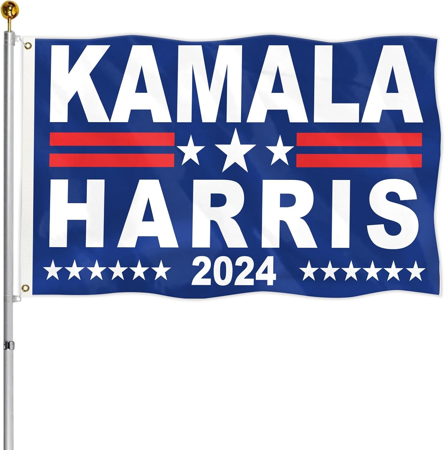 Kamala Harris 2024 Flag 3X5 Ft Harris for President Flags with Brass Grommets for Indoor Outdoor, Harris Flags with Vivid Color for Garden,Lawn,Yard Home Decor (Blue White)