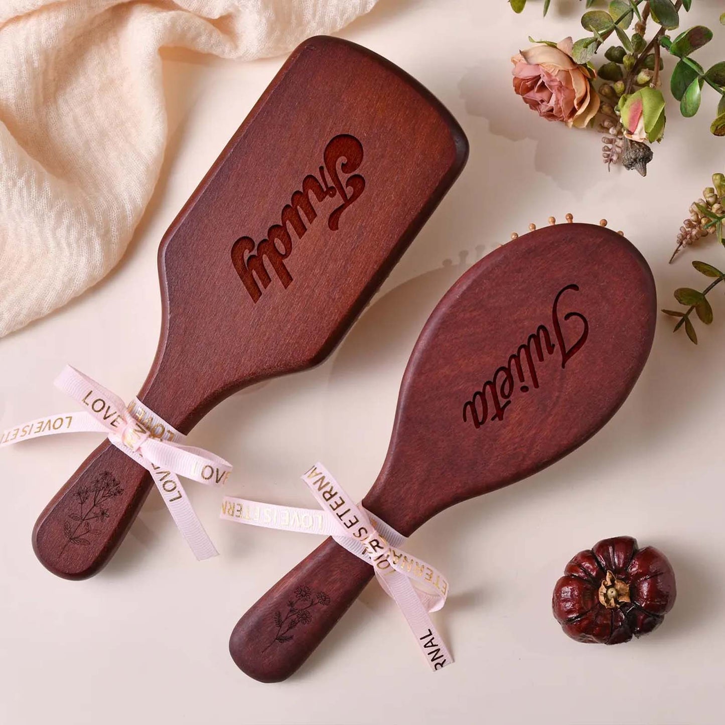Personalized Bamboo Comb | Wooden Comb With Name Engraved | Custom Bridesmaid Comb | Gifts For Her