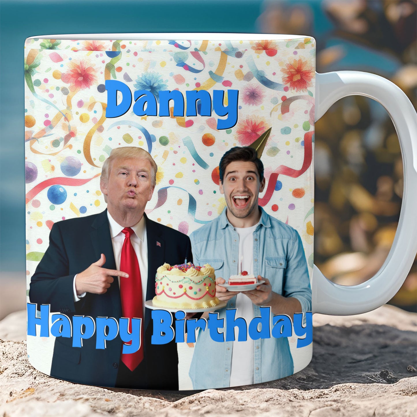 My Dad With Donald Trump Custom Photo Full Wrap Mug, Father's Day Mug, Father's Day Gift Ideas 682046 - GOP