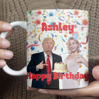 My Mom With Donald Trump Custom Photo Full Wrap Mug, Mother's Day Mug, Mother's Day Gift Ideas 682046 - GOP