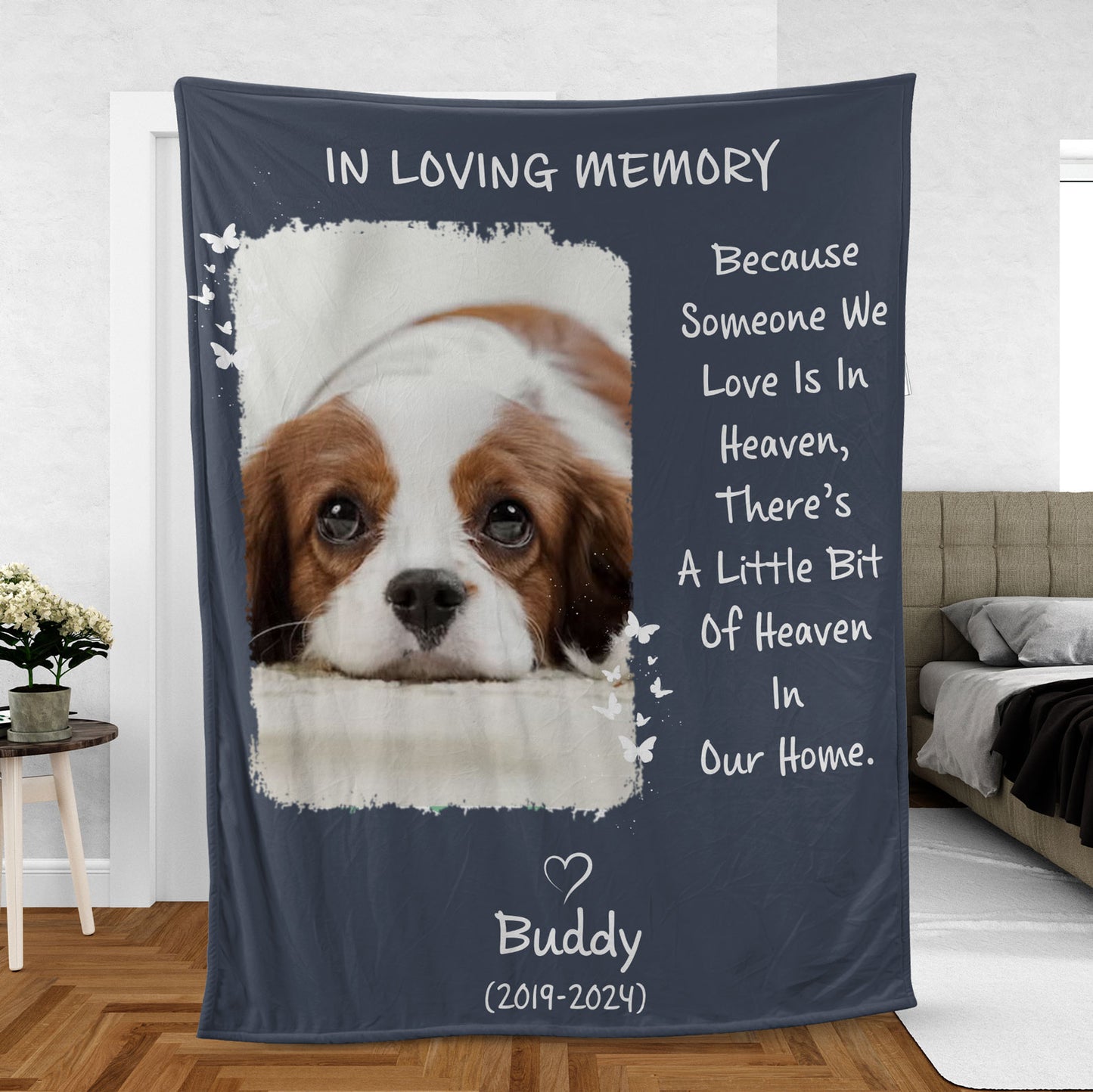 Someone We Love Is In The Heaven, Personalized Memorial Blanket, Memorial Custom Photo Blanket, Remembrance Gift- 681966