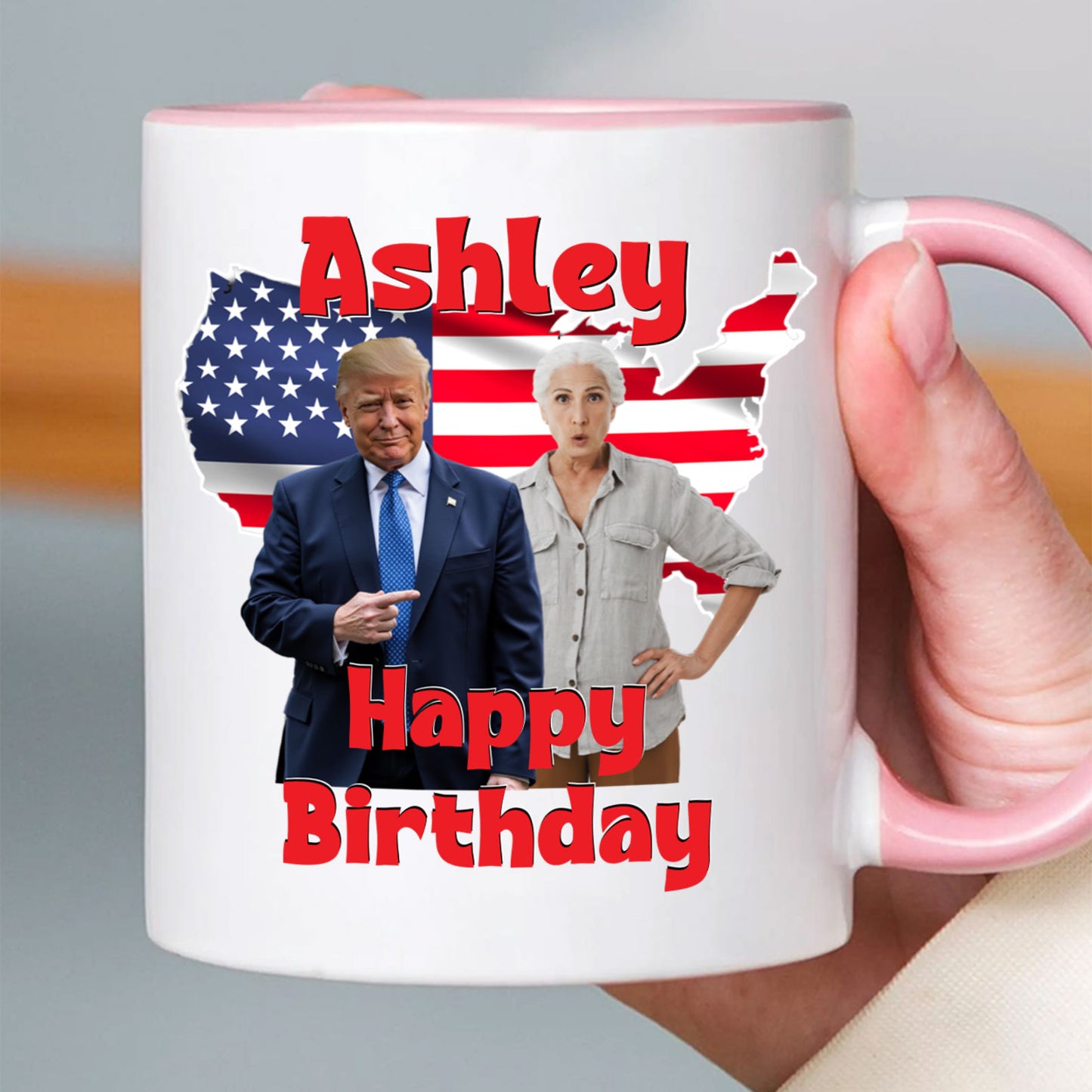 My Dad/Mom With Donald Trump Custom Photo Mug | Birthday Mug | Funny Birthday Gift Ideas 682023 - GOP