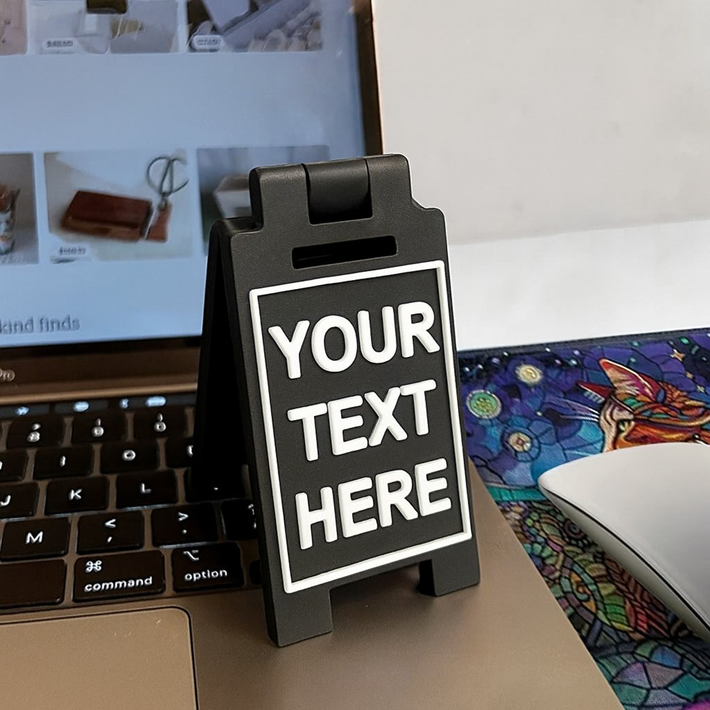 Custom Mini Floor Sign, Personalized Mini Desk Sign for Office, Home, or Business, Gift for Coworker 683802