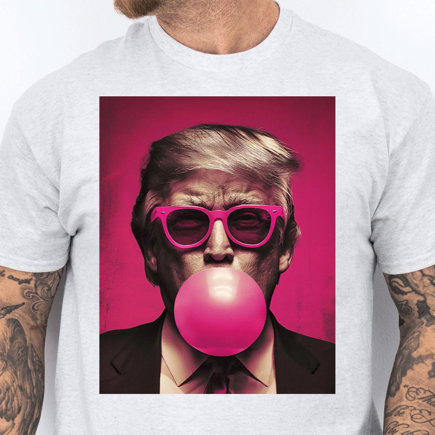 President Donald Trump Blowing Pink Bubble Gum Shirt | Trump Funny Shirt |Trump 2025 Shirt 682022 - GOP