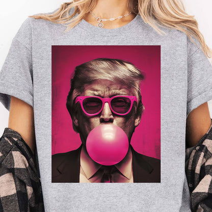 President Donald Trump Blowing Pink Bubble Gum Shirt | Trump Funny Shirt |Trump 2025 Shirt 682022 - GOP