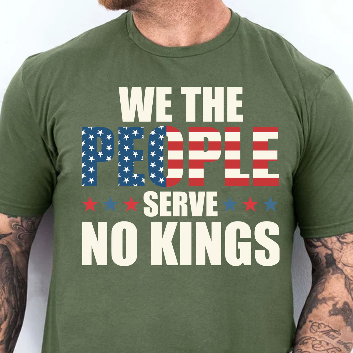 We the People Serve No King in America Shirt, Anti Trump Protest Tee, Anti Republican Dark Shirt 682473