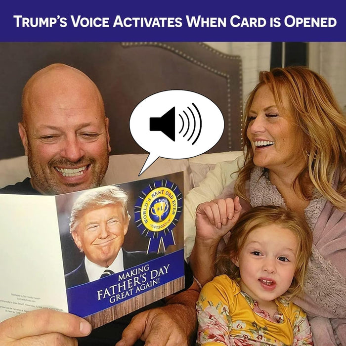 Trump Father's Day Card - Novelty Talking Card, Real Donald Trump Voice Card - GOPDS