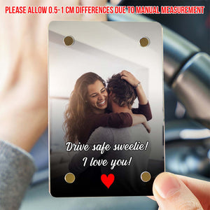 Personalized Photo And Text Car Visor Clip | Personalized Gift For Him | Car Photo Frame | Couple Gifts 683291