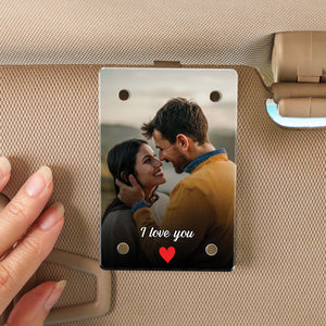 Personalized Photo Car Visor Clip | Personalized Gift For Him | Car Photo Frame | Couple Gifts 683290
