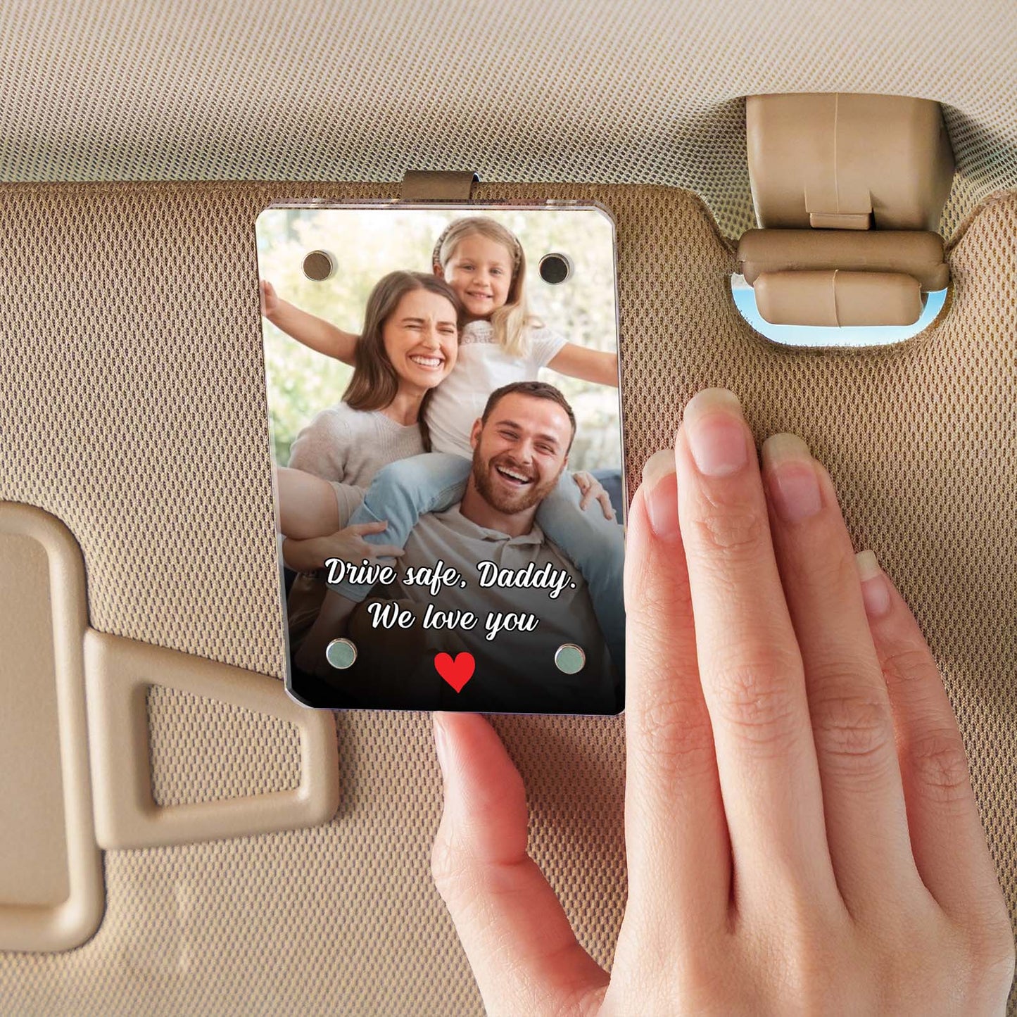 Personalized Photo Car Visor Clip | Personalized Gift For Him | Car Photo Frame | Couple Gifts 683290